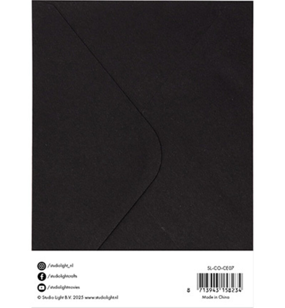 Studio Light Consumables 5x7 Inch Cards & Envelopes Black (SL-CO-CE07) Studio Light Consumables 5x7 Inch Cards & Envelopes Black (SL-CO-CE07)