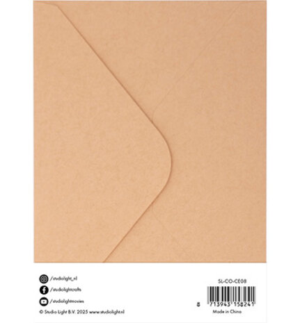 Studio Light Consumables 5x7 Inch Cards & Envelopes Kraft (SL-CO-CE08) Studio Light Consumables 5x7 Inch Cards & Envelopes Kraft (SL-CO-CE08)
