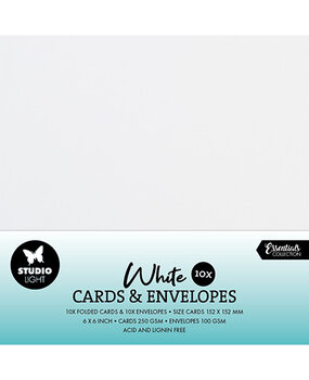 Studio Light Consumables 6x6 Inch Cards & Envelopes White (SL-CO-CE09) Studio Light Consumables 6x6 Inch Cards & Envelopes White (SL-CO-CE09)
