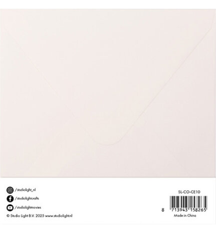 Studio Light Consumables 6x6 Inch Cards & Envelopes Creme (SL-CO-CE10)