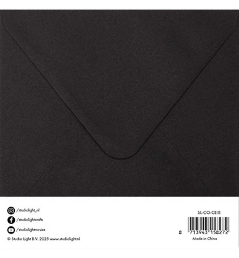 Studio Light Consumables 6x6 Inch Cards & Envelopes Black (SL-CO-CE11) Studio Light Consumables 6x6 Inch Cards & Envelopes Black (SL-CO-CE11)