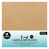 Studio Light Consumables 6x6 Inch Cards & Envelopes Kraft (SL-CO-CE12)
