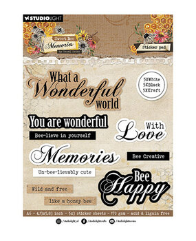 Studio Light Sweet Bee Memories Sentiments Sticker Pad (HE-SB-STIC35) Studio Light Sweet Bee Memories Sentiments Sticker Pad (HE-SB-STIC35)