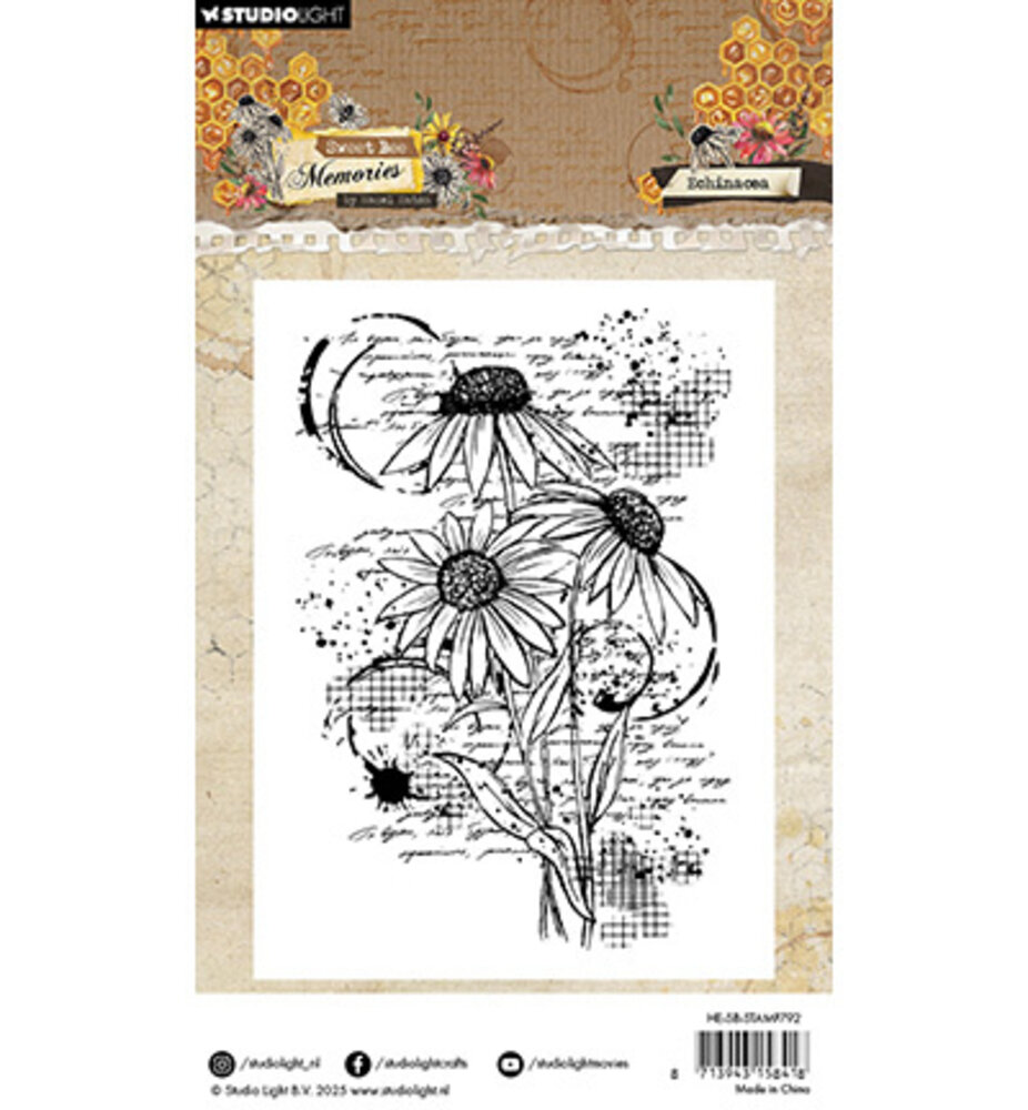 Studio Light Sweet Bee Memories Clear Stamp Echinacea (HE-SB-STAMP792)
