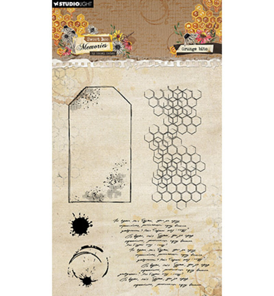 Studio Light Sweet Bee Memories Clear Stamp Grunge Bits (HE-SB-STAMP793) Studio Light Sweet Bee Memories Clear Stamp Grunge Bits (HE-SB-STAMP793)