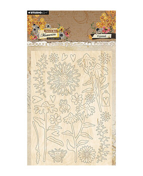 Studio Light Sweet Bee Memories Plywood Elements Florals & Grunge (HE-SB-PWE03)