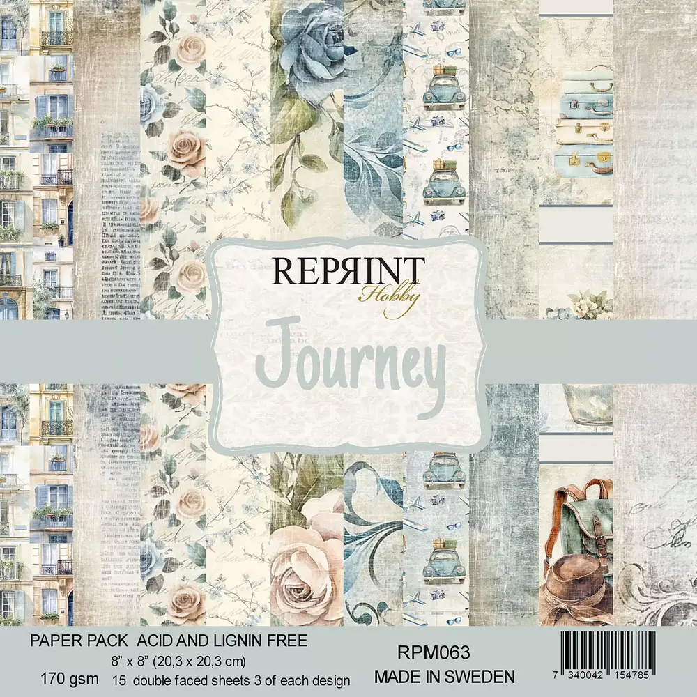 Reprint Journey 8x8 Inch Paper Pack (RPM063) Reprint Journey 8x8 Inch Paper Pack (RPM063)