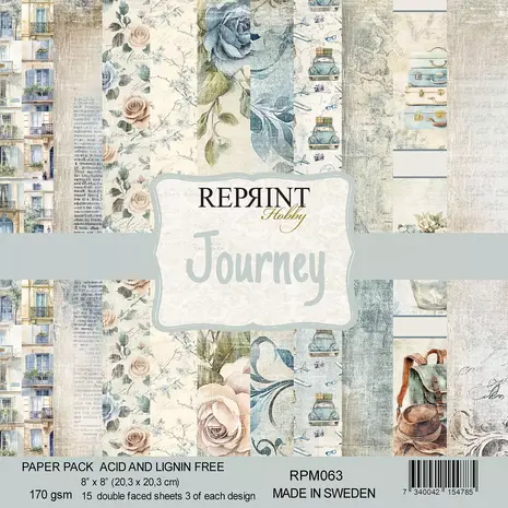 Reprint Journey 8x8 Inch Paper Pack (RPM063) Reprint Journey 8x8 Inch Paper Pack (RPM063)