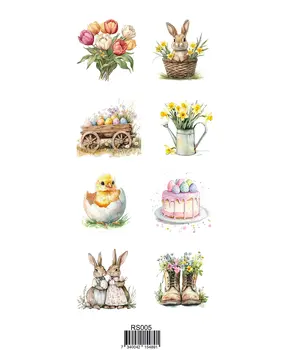 Reprint Hello Easter 10x20cm Stickers (RS005) Reprint Hello Easter 10x20cm Stickers (RS005)
