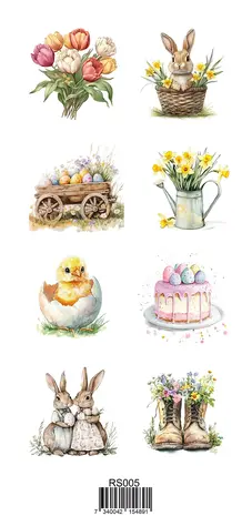 Reprint Hello Easter 10x20cm Stickers (RS005) Reprint Hello Easter 10x20cm Stickers (RS005)