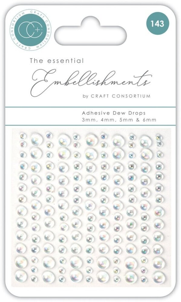 Craft Consortium The Essential Adhesive Dew Drops Irredescent (CEDROP009)