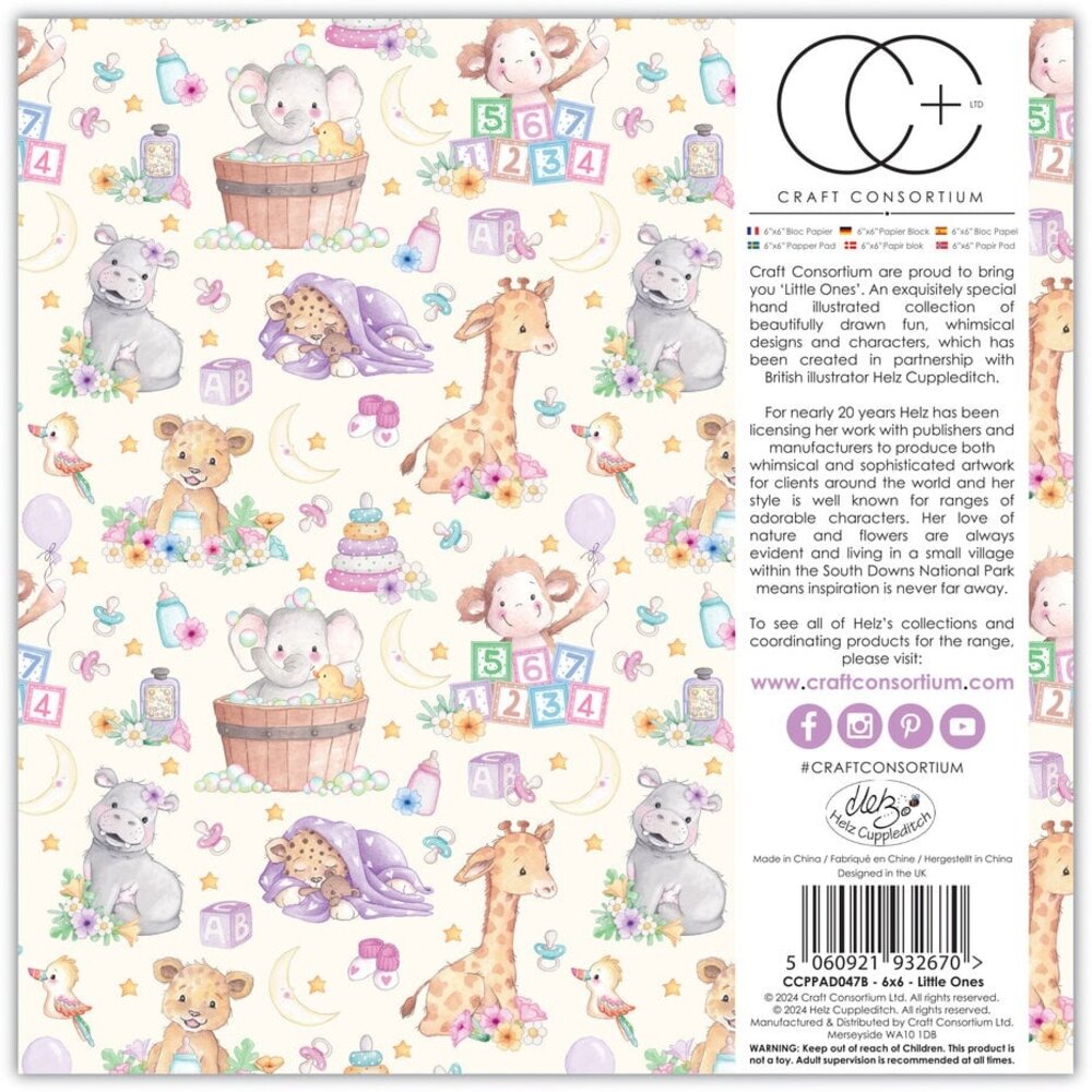 Craft Consortium Little Ones 6x6 Inch Paper Pad (CCPPAD047B) Craft Consortium Little Ones 6x6 Inch Paper Pad (CCPPAD047B)