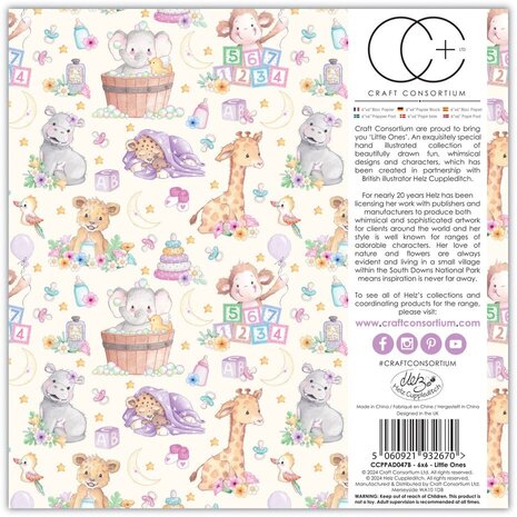 Craft Consortium Little Ones 6x6 Inch Paper Pad (CCPPAD047B) Craft Consortium Little Ones 6x6 Inch Paper Pad (CCPPAD047B)