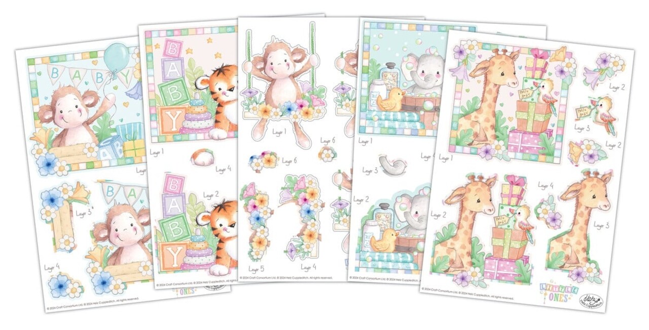 Craft Consortium Little Ones 3D Decoupage Set (CCDPAK016) Craft Consortium Little Ones 3D Decoupage Set (CCDPAK016)