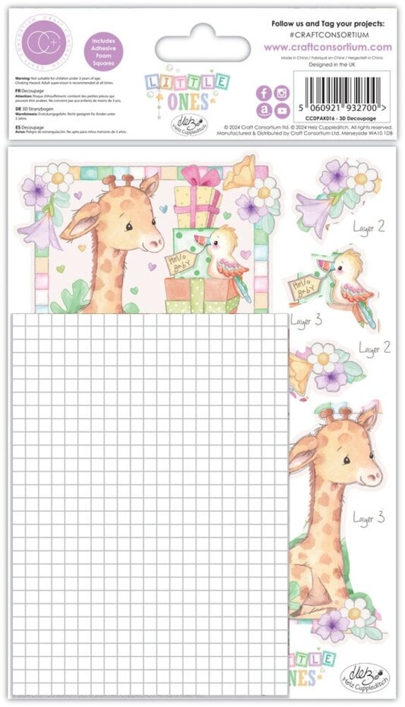 Craft Consortium Little Ones 3D Decoupage Set (CCDPAK016) Craft Consortium Little Ones 3D Decoupage Set (CCDPAK016)
