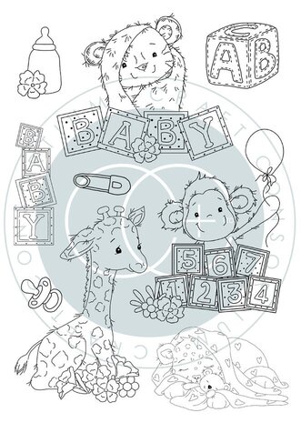 Craft Consortium Little Ones A5 Clear Stamp Set Animals (CCSTMP096) Craft Consortium Little Ones A5 Clear Stamp Set Animals (CCSTMP096)