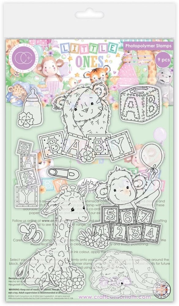 Craft Consortium Little Ones A5 Clear Stamp Set Animals (CCSTMP096) Craft Consortium Little Ones A5 Clear Stamp Set Animals (CCSTMP096)