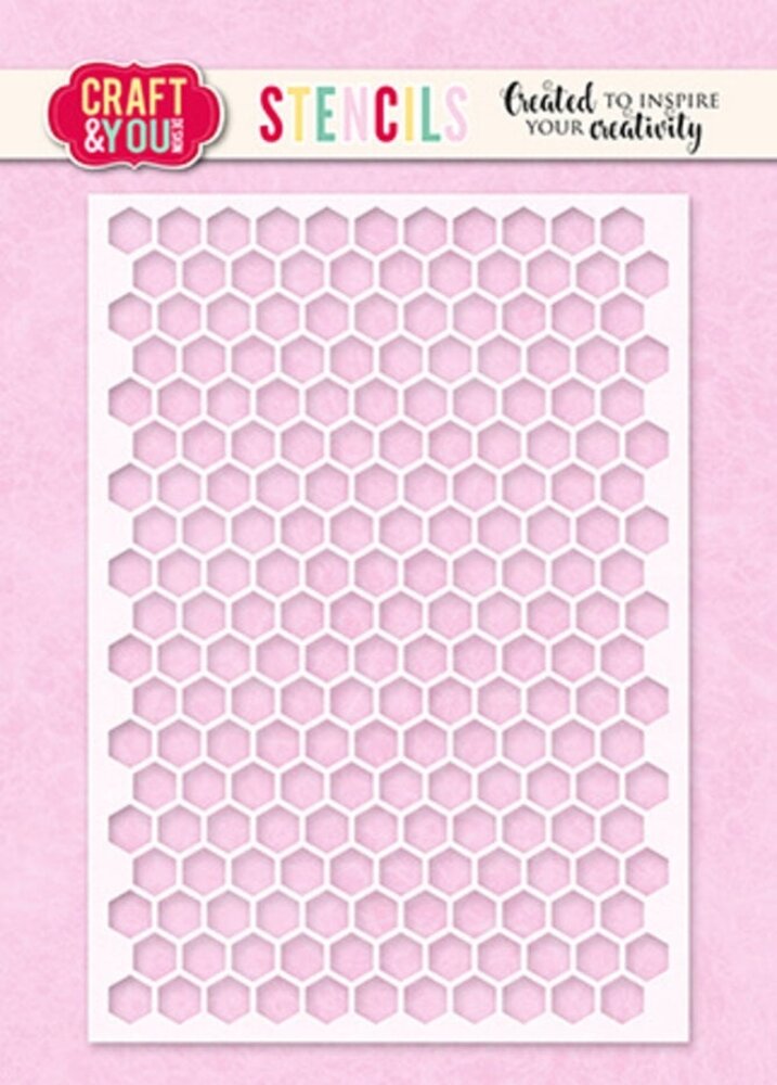Craft & You Masking Stencil Honeycomb (CYD-SC008)
