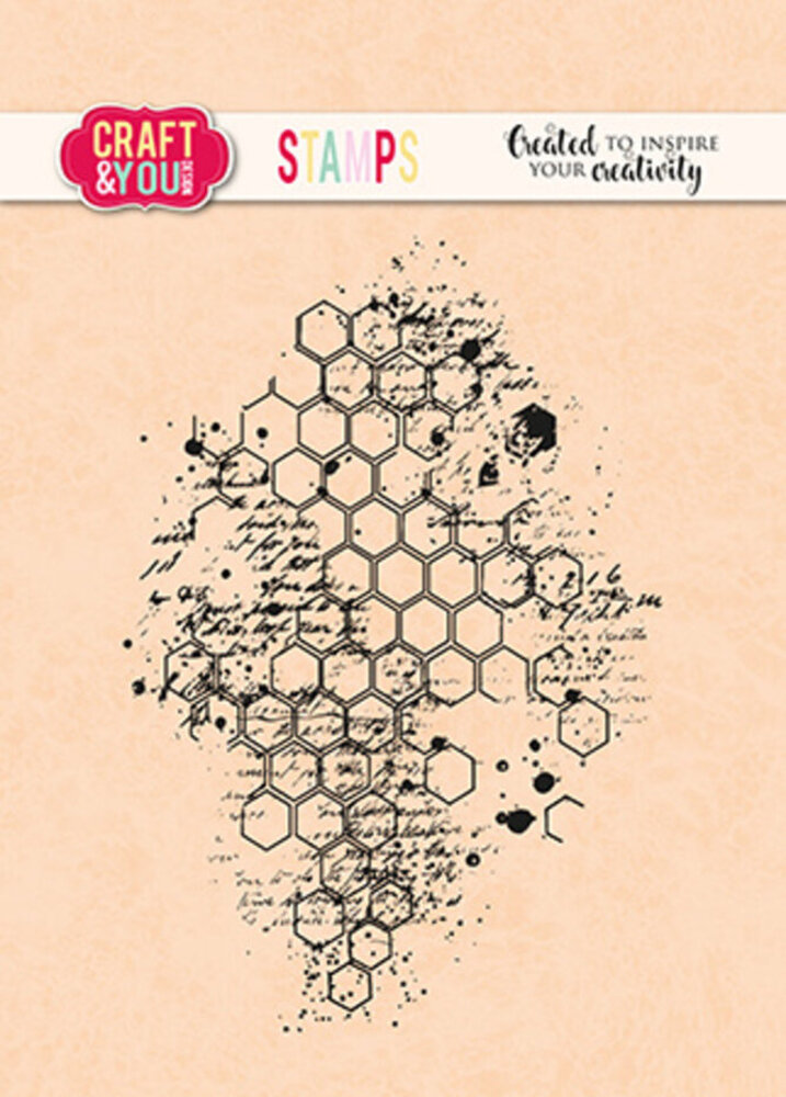 Craft & You Clear Stamp Honeycomb (CS047)