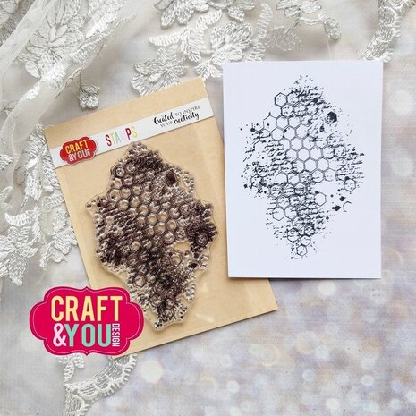 Craft & You Clear Stamp Honeycomb (CS047)