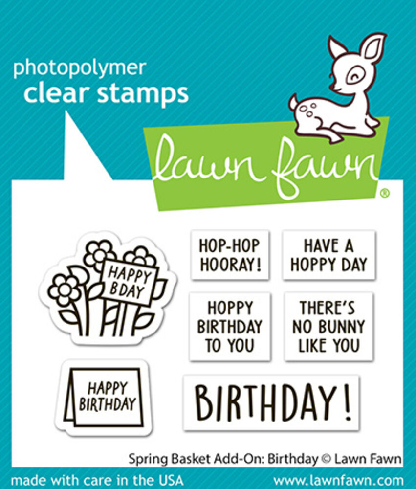 Lawn Fawn Spring Basket Add-On: Birthday Clear Stamps (LF3661) Lawn Fawn Spring Basket Add-On: Birthday Clear Stamps (LF3661)