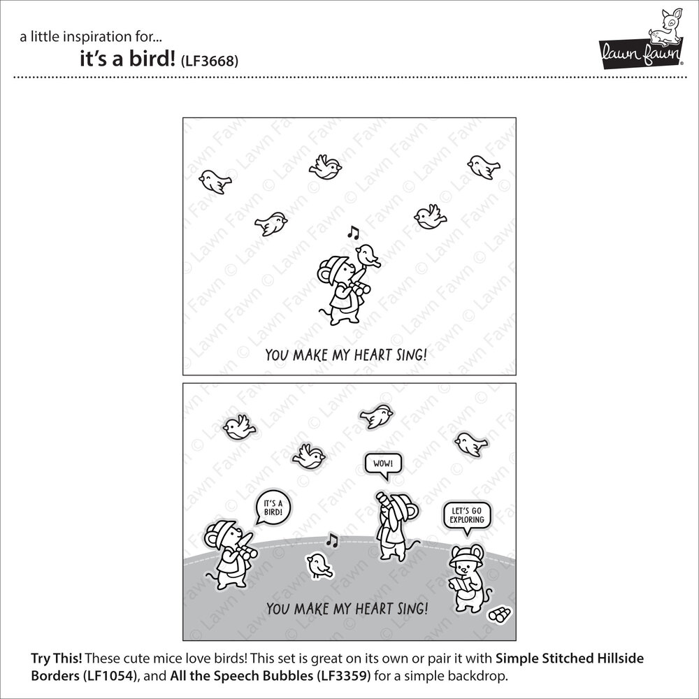 Lawn Fawn It's A Bird! Clear Stamps (LF3668) Lawn Fawn It's A Bird! Clear Stamps (LF3668)