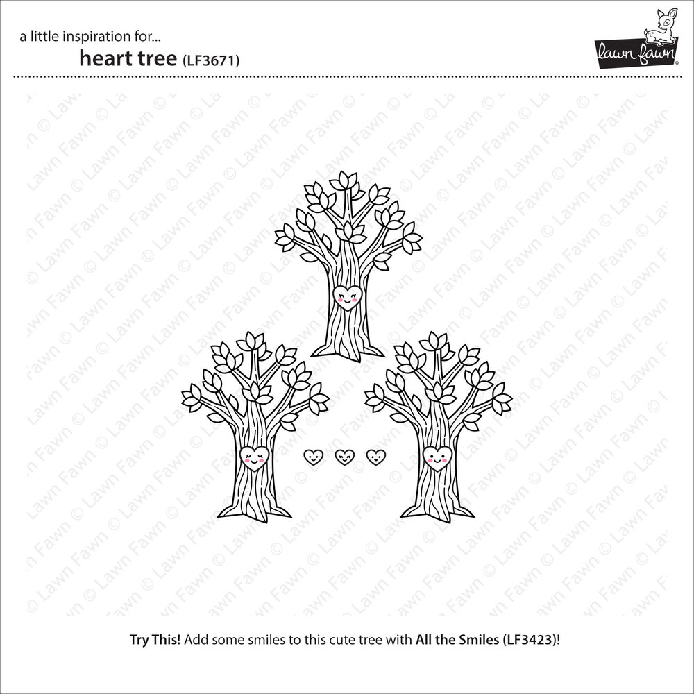 Lawn Fawn Heart Tree Clear Stamps (LF3671) Lawn Fawn Heart Tree Clear Stamps (LF3671)