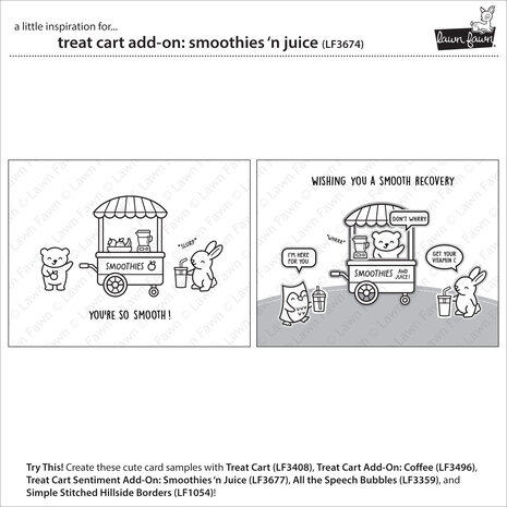 Lawn Fawn Treat Cart Add-On: Smoothies 'N Juice Clear Stamps (LF3674) Lawn Fawn Treat Cart Add-On: Smoothies 'N Juice Clear Stamps (LF3674)