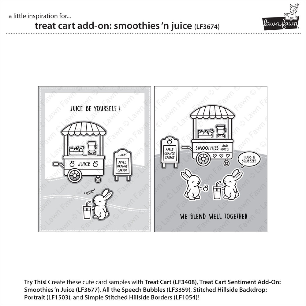 Lawn Fawn Treat Cart Add-On: Smoothies 'N Juice Clear Stamps (LF3674) Lawn Fawn Treat Cart Add-On: Smoothies 'N Juice Clear Stamps (LF3674)