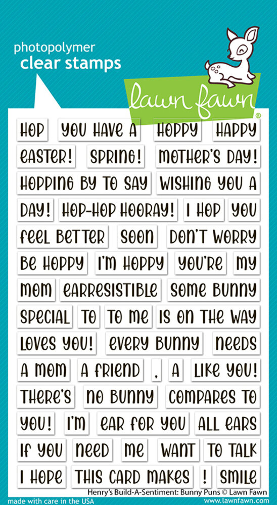 Lawn Fawn Henry's Build-A-Sentiment: Bunny Puns Clear Stamps (LF3678) Lawn Fawn Henry's Build-A-Sentiment: Bunny Puns Clear Stamps (LF3678)