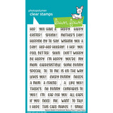 Lawn Fawn Henry's Build-A-Sentiment: Bunny Puns Clear Stamps (LF3678)
