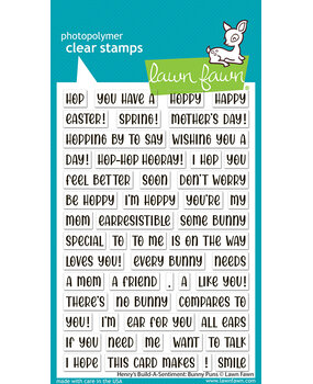 Lawn Fawn Henry's Build-A-Sentiment: Bunny Puns Clear Stamps (LF3678) Lawn Fawn Henry's Build-A-Sentiment: Bunny Puns Clear Stamps (LF3678)