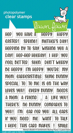 Lawn Fawn Henry's Build-A-Sentiment: Bunny Puns Clear Stamps (LF3678) Lawn Fawn Henry's Build-A-Sentiment: Bunny Puns Clear Stamps (LF3678)