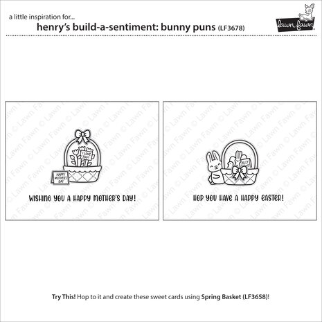 Lawn Fawn Henry's Build-A-Sentiment: Bunny Puns Clear Stamps (LF3678) Lawn Fawn Henry's Build-A-Sentiment: Bunny Puns Clear Stamps (LF3678)