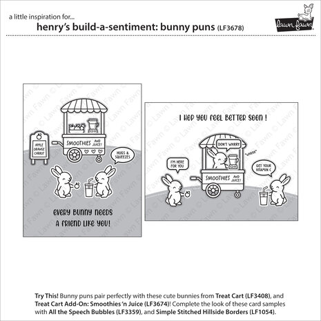 Lawn Fawn Henry's Build-A-Sentiment: Bunny Puns Clear Stamps (LF3678) Lawn Fawn Henry's Build-A-Sentiment: Bunny Puns Clear Stamps (LF3678)