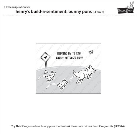 Lawn Fawn Henry's Build-A-Sentiment: Bunny Puns Clear Stamps (LF3678) Lawn Fawn Henry's Build-A-Sentiment: Bunny Puns Clear Stamps (LF3678)