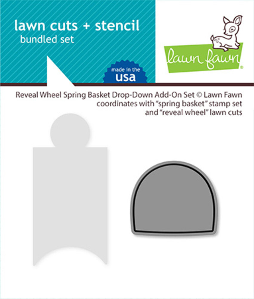 Lawn Fawn Reveal Wheel Spring Basket Drop-Down Add-On Dies & Stencil (LF3665) Lawn Fawn Reveal Wheel Spring Basket Drop-Down Add-On Dies & Stencil (LF3665)