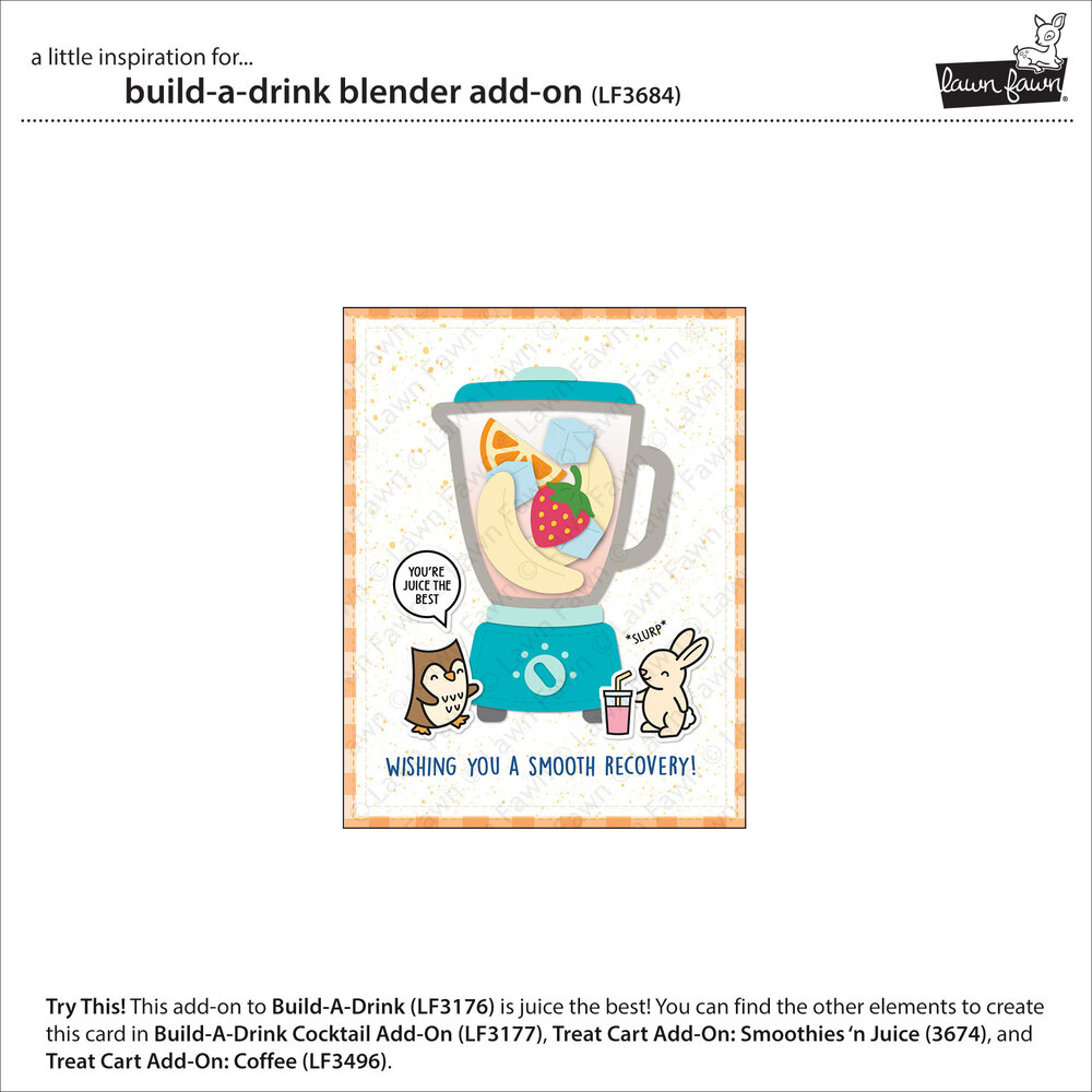Lawn Fawn Build-A-Drink Blender Add-On Dies (LF3684) Lawn Fawn Build-A-Drink Blender Add-On Dies (LF3684)