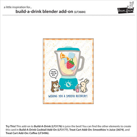 Lawn Fawn Build-A-Drink Blender Add-On Dies (LF3684) Lawn Fawn Build-A-Drink Blender Add-On Dies (LF3684)