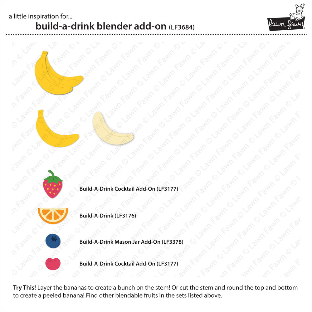 Lawn Fawn Build-A-Drink Blender Add-On Dies (LF3684) Lawn Fawn Build-A-Drink Blender Add-On Dies (LF3684)