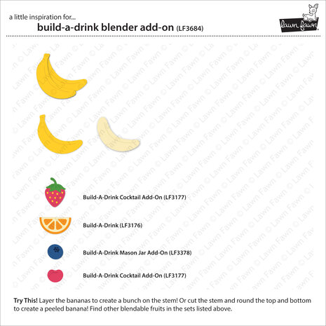 Lawn Fawn Build-A-Drink Blender Add-On Dies (LF3684) Lawn Fawn Build-A-Drink Blender Add-On Dies (LF3684)