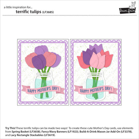 Lawn Fawn Terrific Tulips Dies (LF3685)