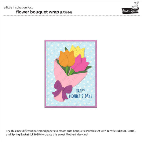 Lawn Fawn Flower Bouquet Wrap Dies (LF3686)
