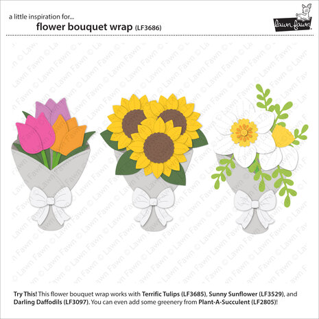 Lawn Fawn Flower Bouquet Wrap Dies (LF3686)