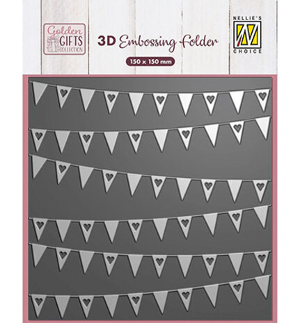 Nellie Snellen 3D Embossing Folder Banners (EF3D117)