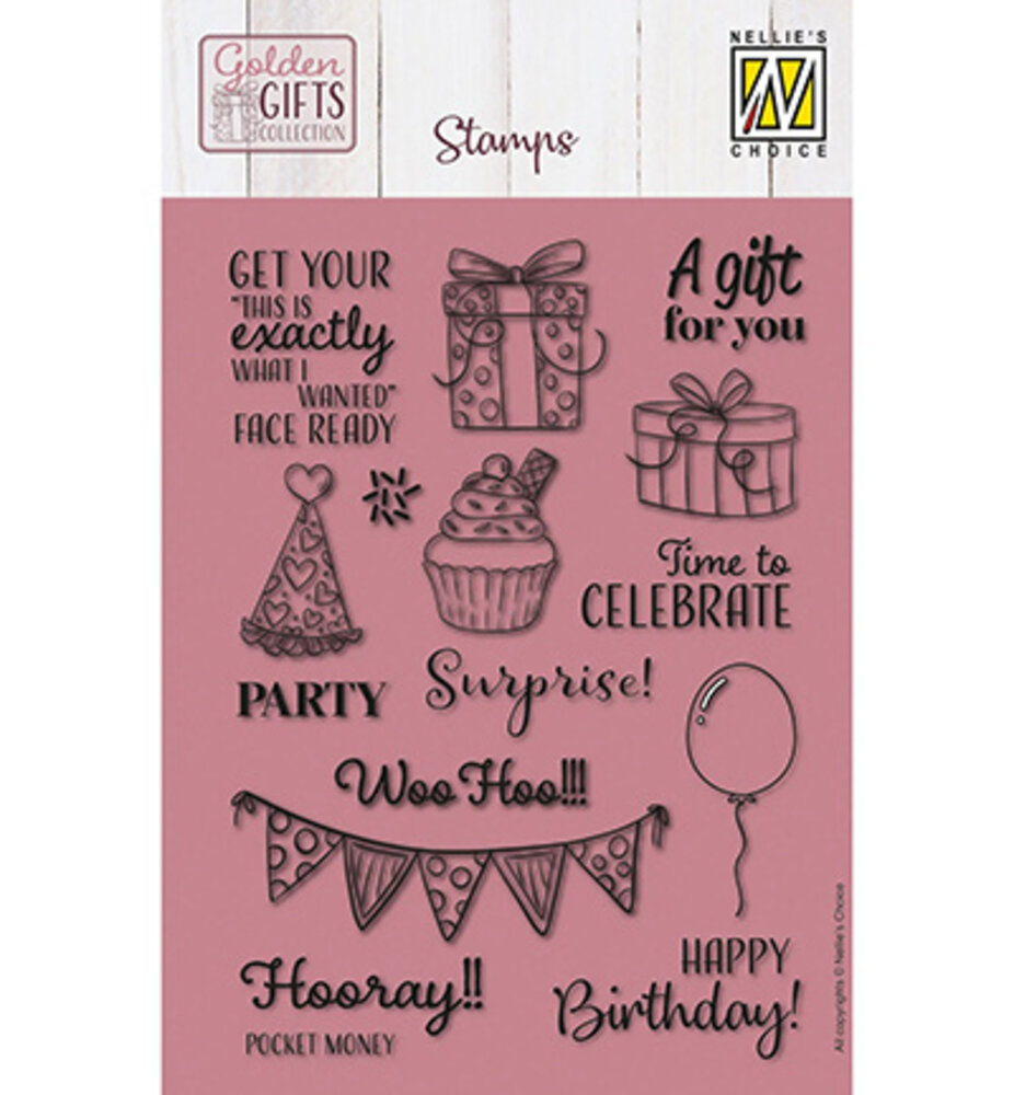 Nellie Snellen Clear Stamps A6 Celebrations (NSCS028) Nellie Snellen Clear Stamps A6 Celebrations (NSCS028)