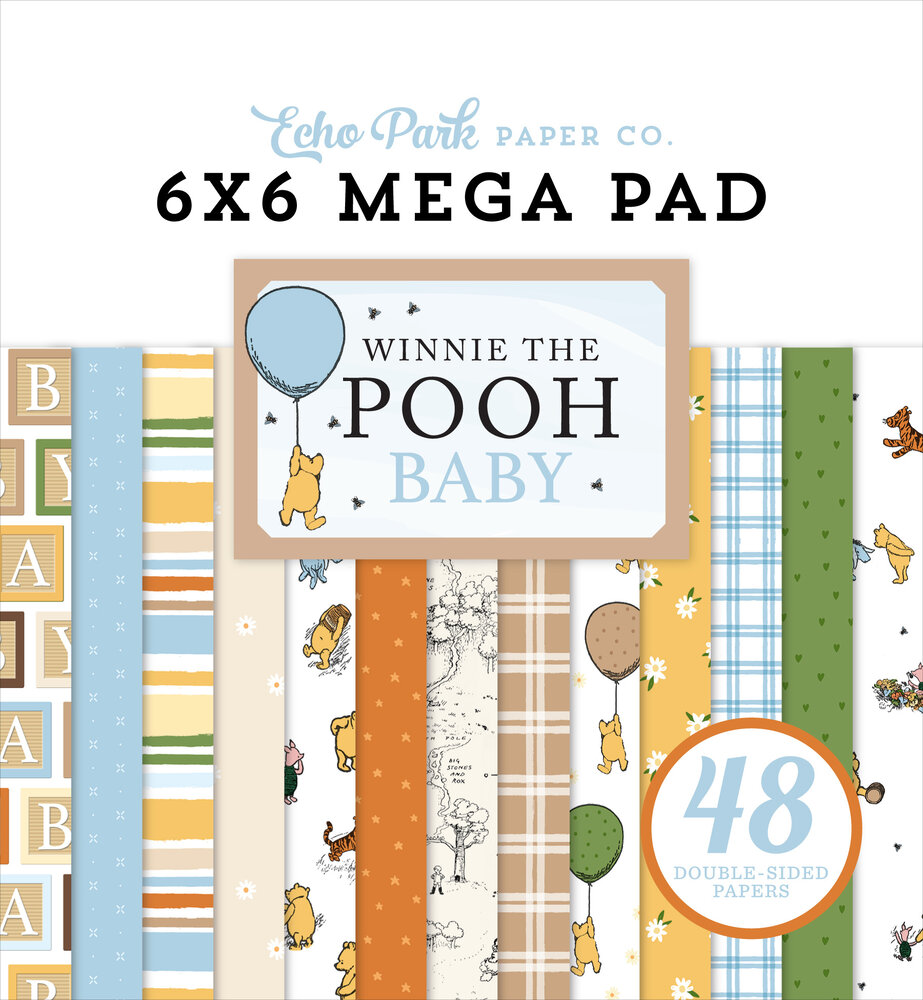 Echo Park Winnie The Pooh Baby 6X6 Inch Mega Pad (WPB442031) Echo Park Winnie The Pooh Baby 6X6 Inch Mega Pad (WPB442031)
