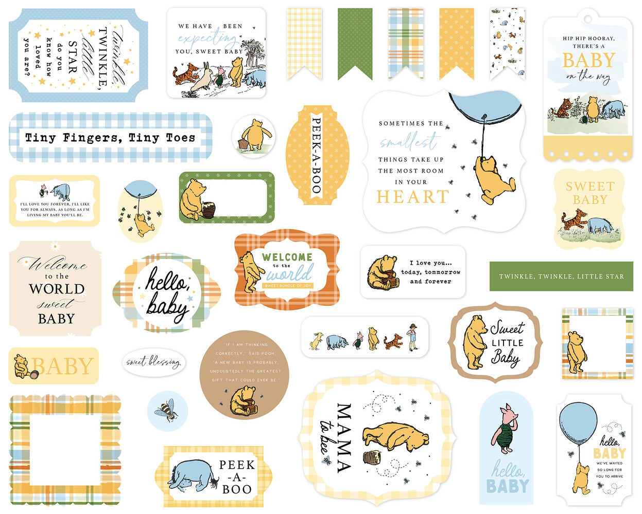 Echo Park Winnie The Pooh Baby Ephemera (WPB442024) Echo Park Winnie The Pooh Baby Ephemera (WPB442024)