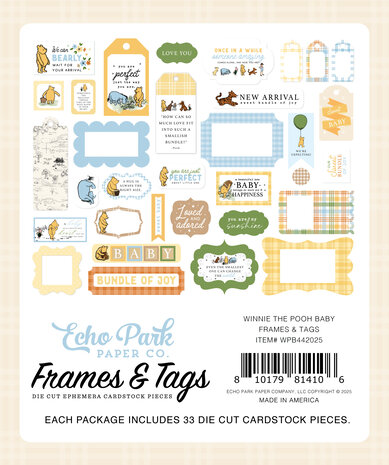 Echo Park Winnie The Pooh Baby Ephemera Frames & Tags (WPB442025) Echo Park Winnie The Pooh Baby Ephemera Frames & Tags (WPB442025)