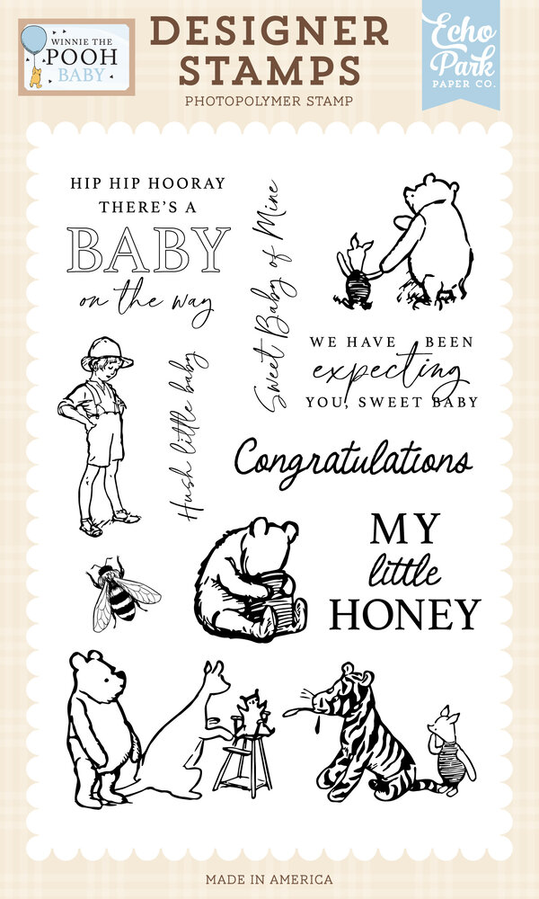 Echo Park Winnie The Pooh Baby Clear Stamp My Little Honey (WPB442043) Echo Park Winnie The Pooh Baby Clear Stamp My Little Honey (WPB442043)